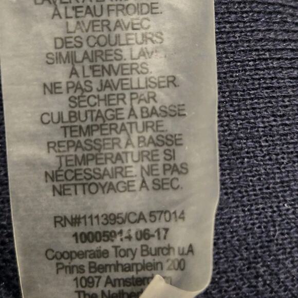 Tory Sport Track Pants size XS Navy Blue & White Snaps Athleisure Wide Leg - Picture 5 of 14